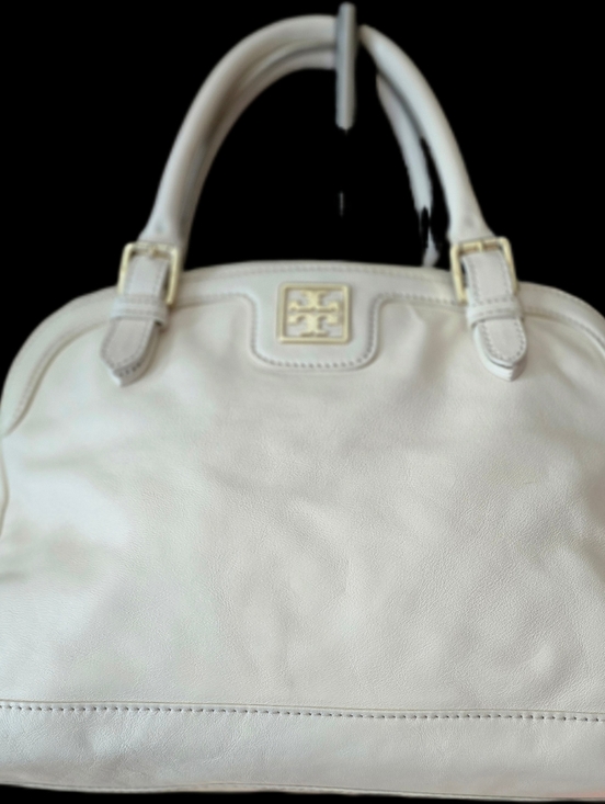 Tory Burch Handbags - Tory Burch Cream Leather Dome Satchel
